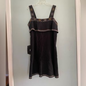 Linen blend mini dress
